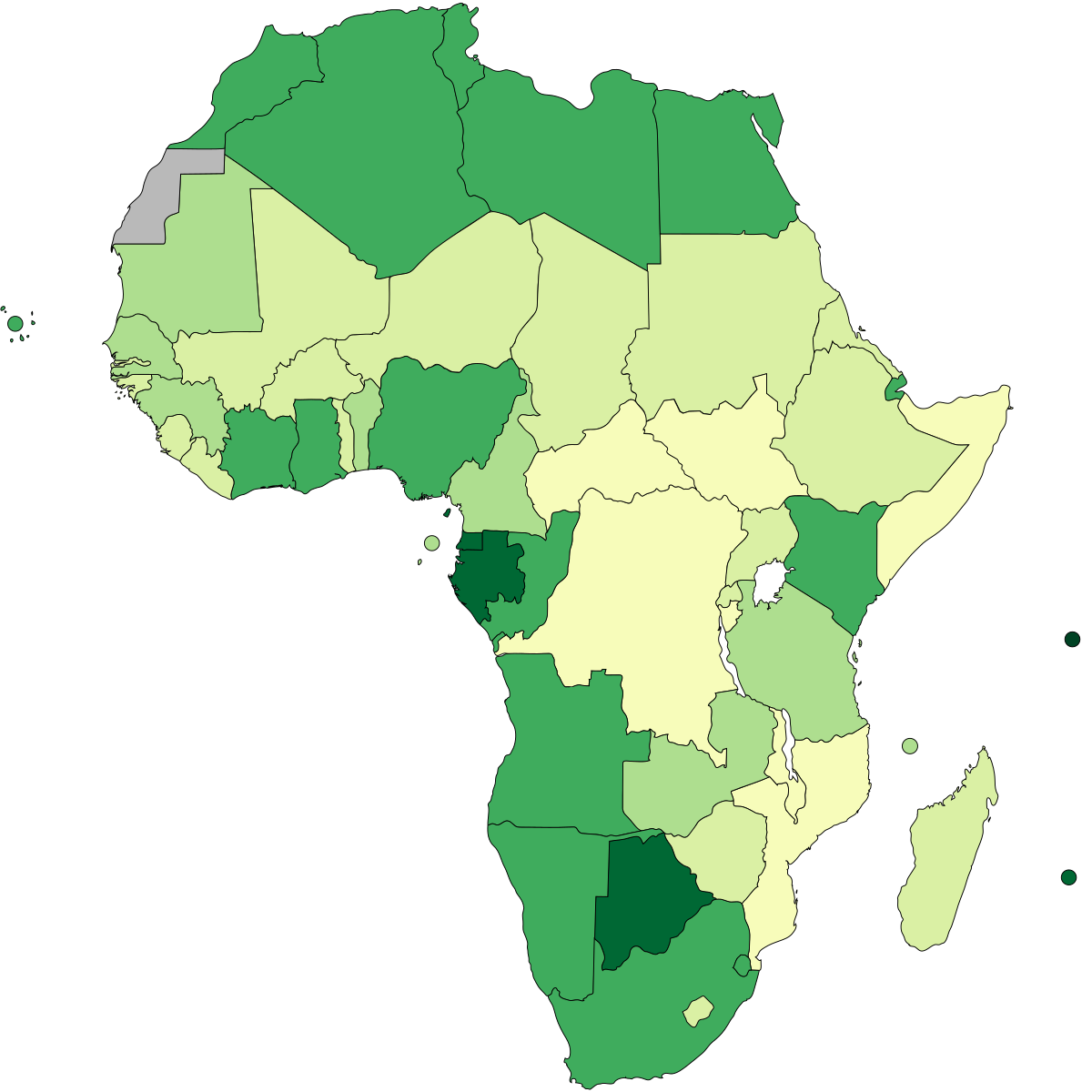 Ranking Of The Richest African Countries Based On Per Capita Income ...