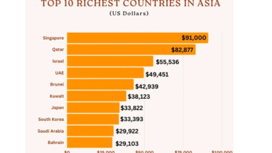 Top 10 Richest Countries in Asia
