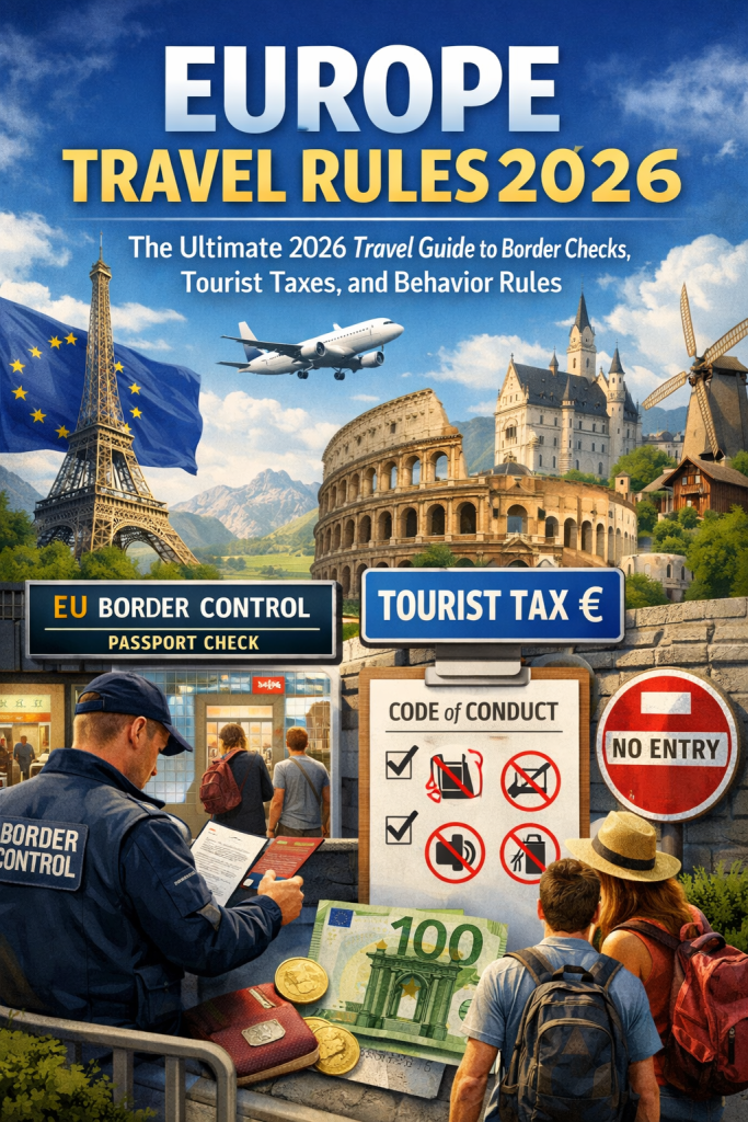 Europe travel rules 2026 The Ultimate 2026 Travel Guide to Border Checks, Tourist Taxes, and Behavior Rules